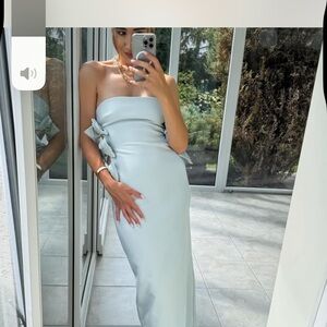 Elegant Strapless Light Blue Dress NWT
